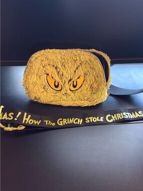 Lime green GRINCH Fuzzy Crossbody Bag - Bright Green Accent